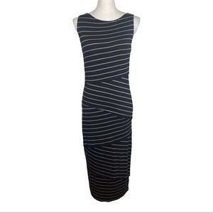Bailey 44 Anthropologie Women’s Striped Layered Tiered Column Bodycon Dress M